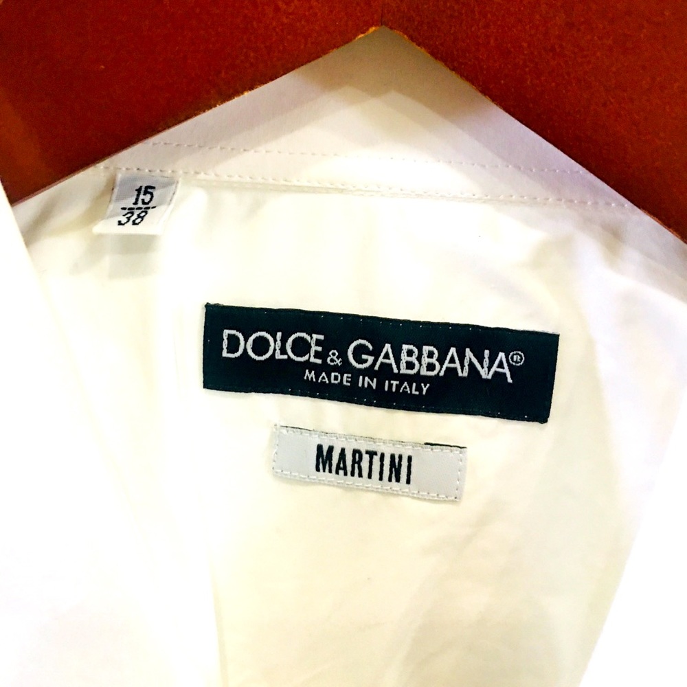 Dolce and Gabbana white dress button down shirt